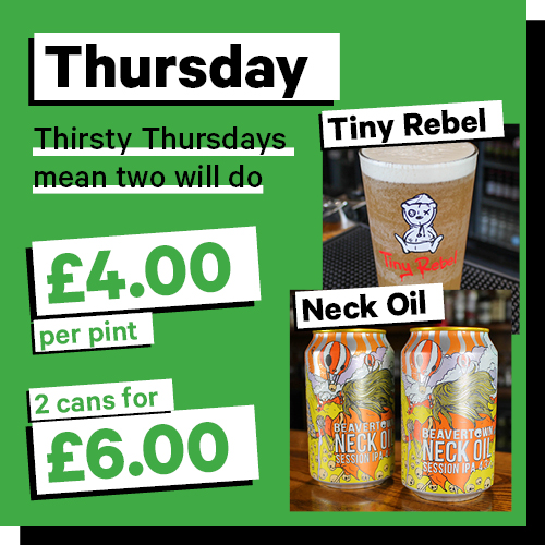 Thursday, Thirsty Thursdays mean two will do
